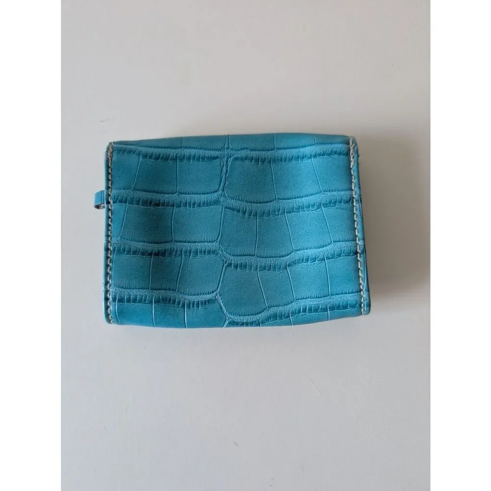 Tommy Hilfiger Blue Small Women's Wallet with Turtle Snap Coin Pouch
